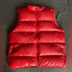 NIKE AIR JORDAN Vest Outdoor Duck Down Fill Red/Grey Puffer Full Zip Mens XL